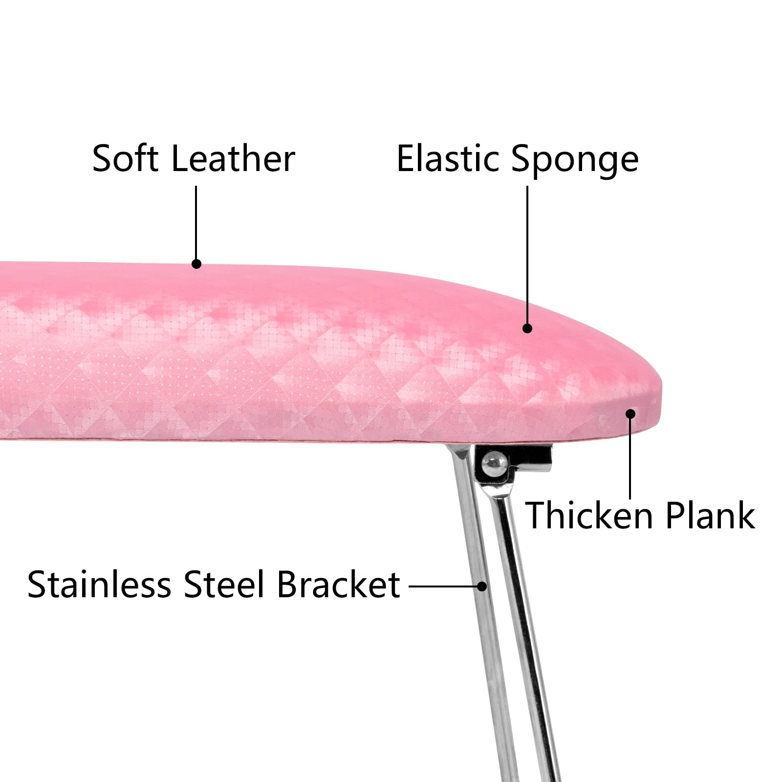 Krofaue Nail Arm Rest anti-slip hoses prevent sliding during sessions.