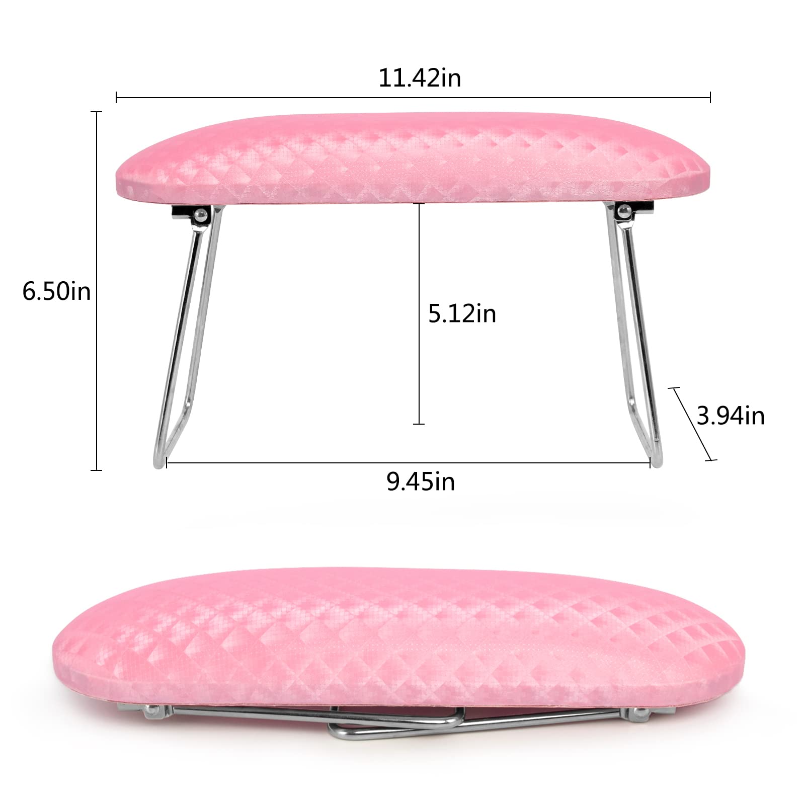 Krofaue Nail Arm Rest with stainless stand enhances stability for steady nail art.