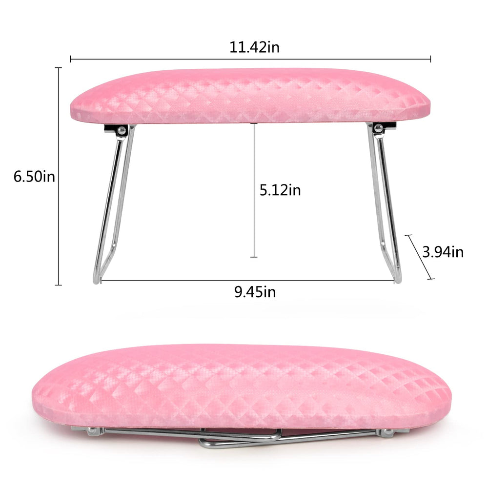 Krofaue Nail Arm Rest with stainless stand enhances stability for steady nail art.