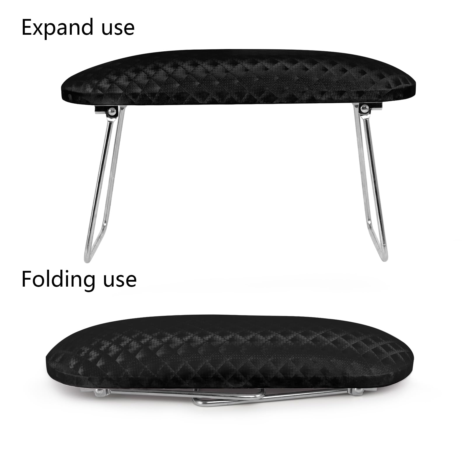 Krofaue Nail Arm Rest stainless steel brackets keep the stand stable during work.