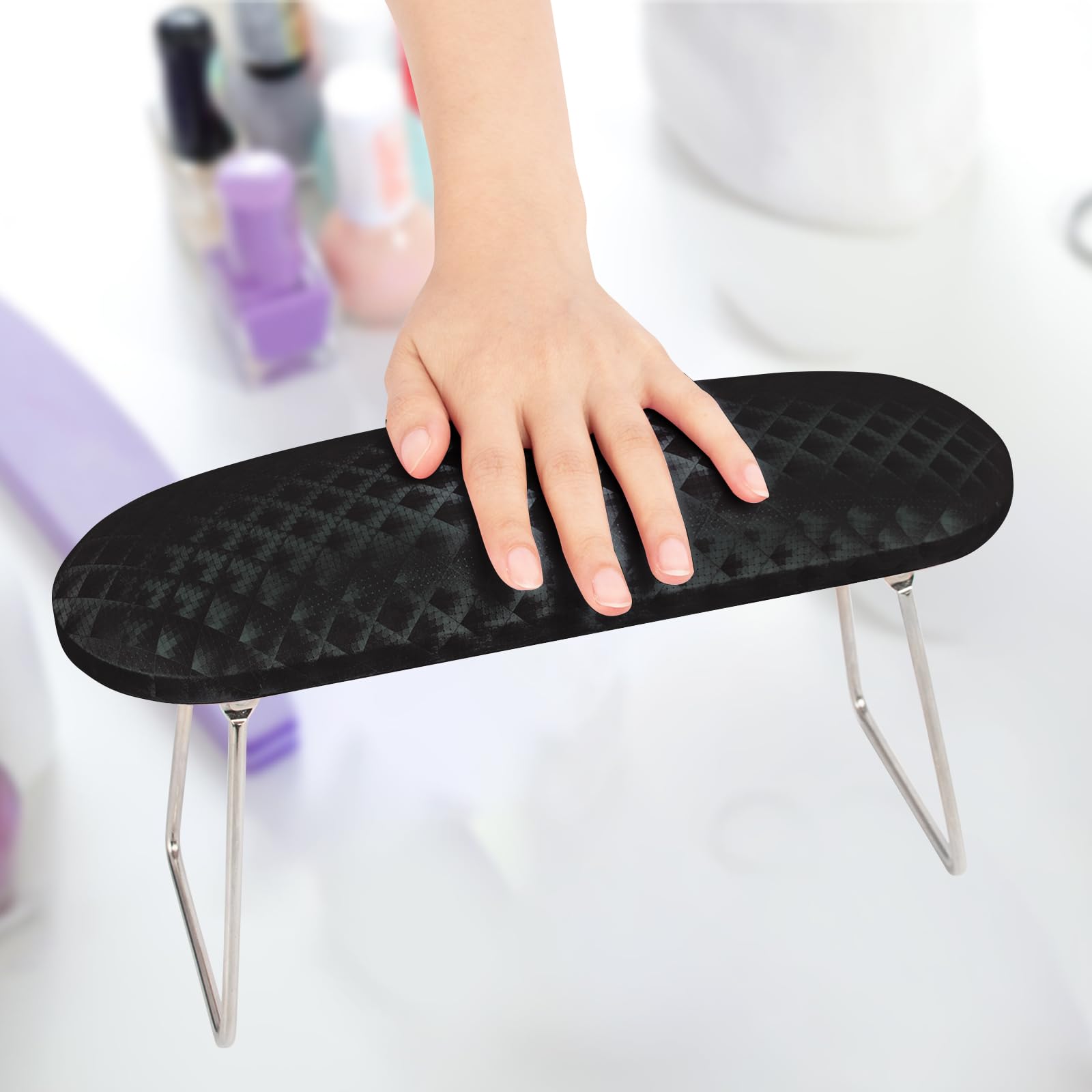 Krofaue Nail Arm Rest suitable for salons or home use to improve workflow.