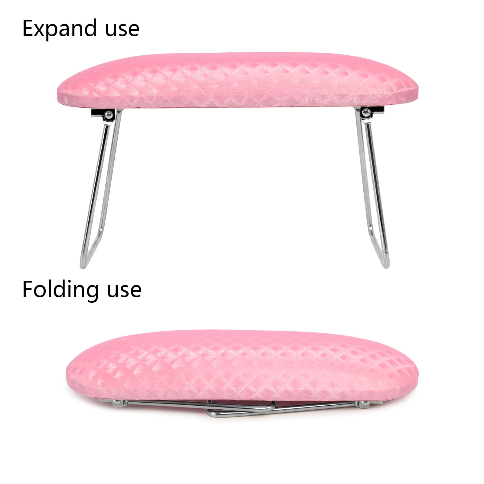Krofaue Nail Arm Rest unfolded mode offers adjustable height.