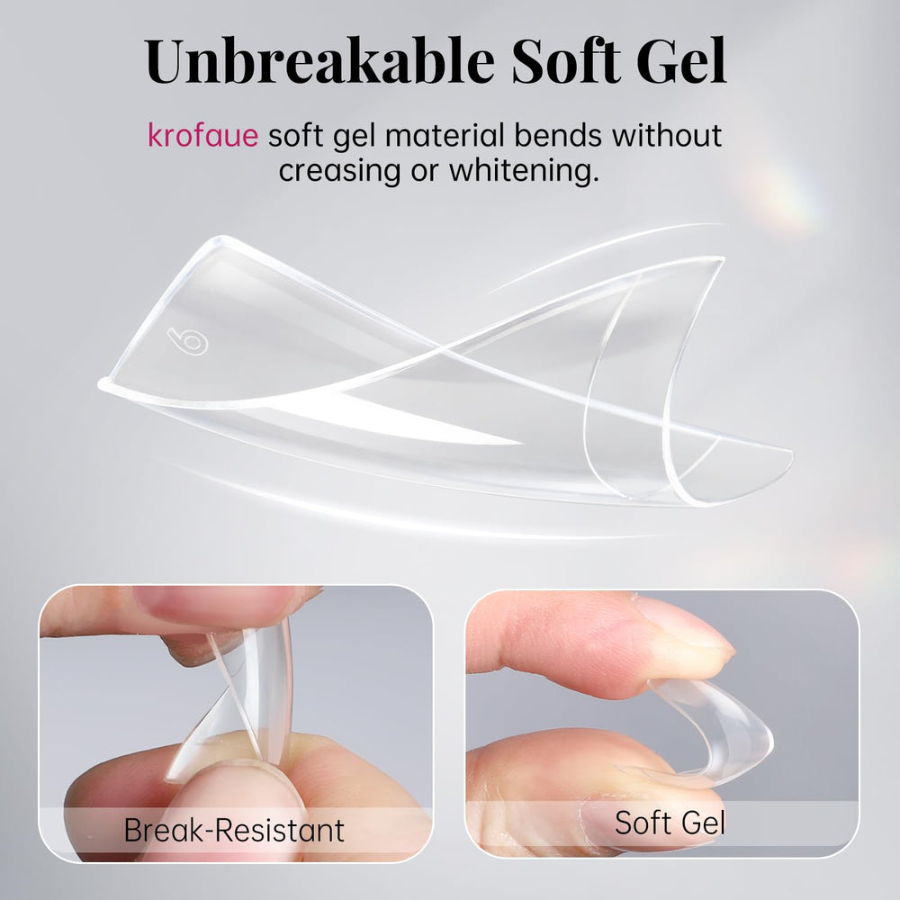 Krofaue nail glue fast-drying formula seals tips quickly and securely.