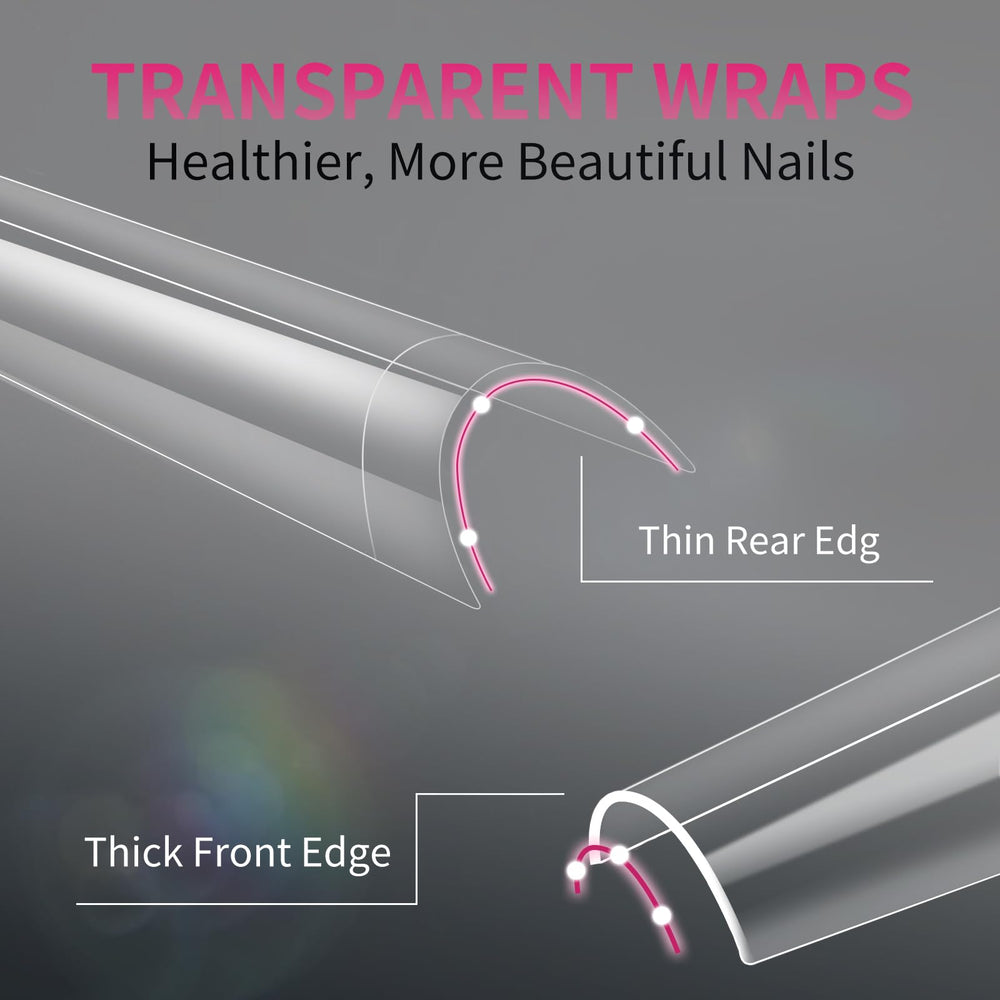 Krofaue nail tips that apply with gel or acrylic for versatile nail art