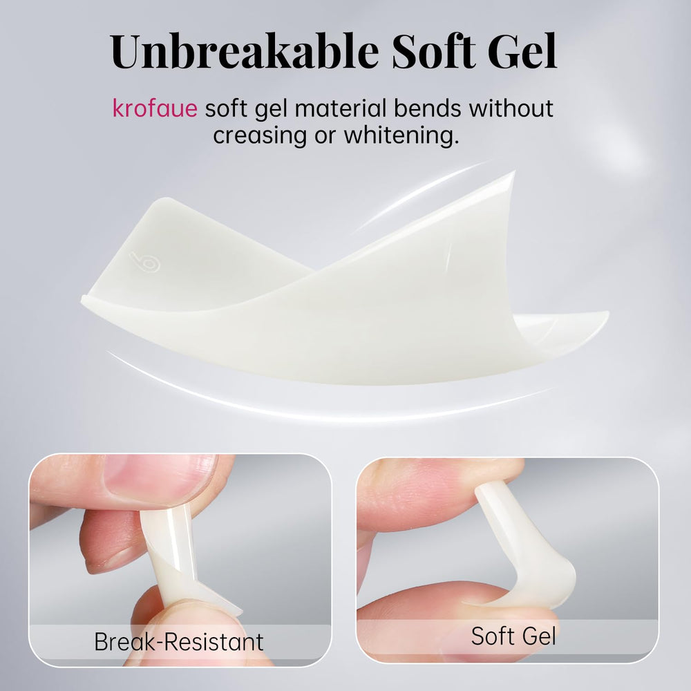 Krofaue nail tips edge close-up showing clean natural finish