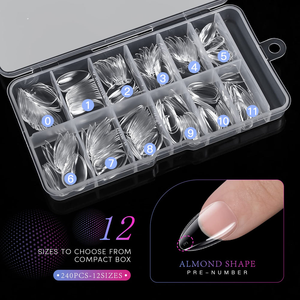 Krofaue press on nails storage box keeps tips organized for quick use