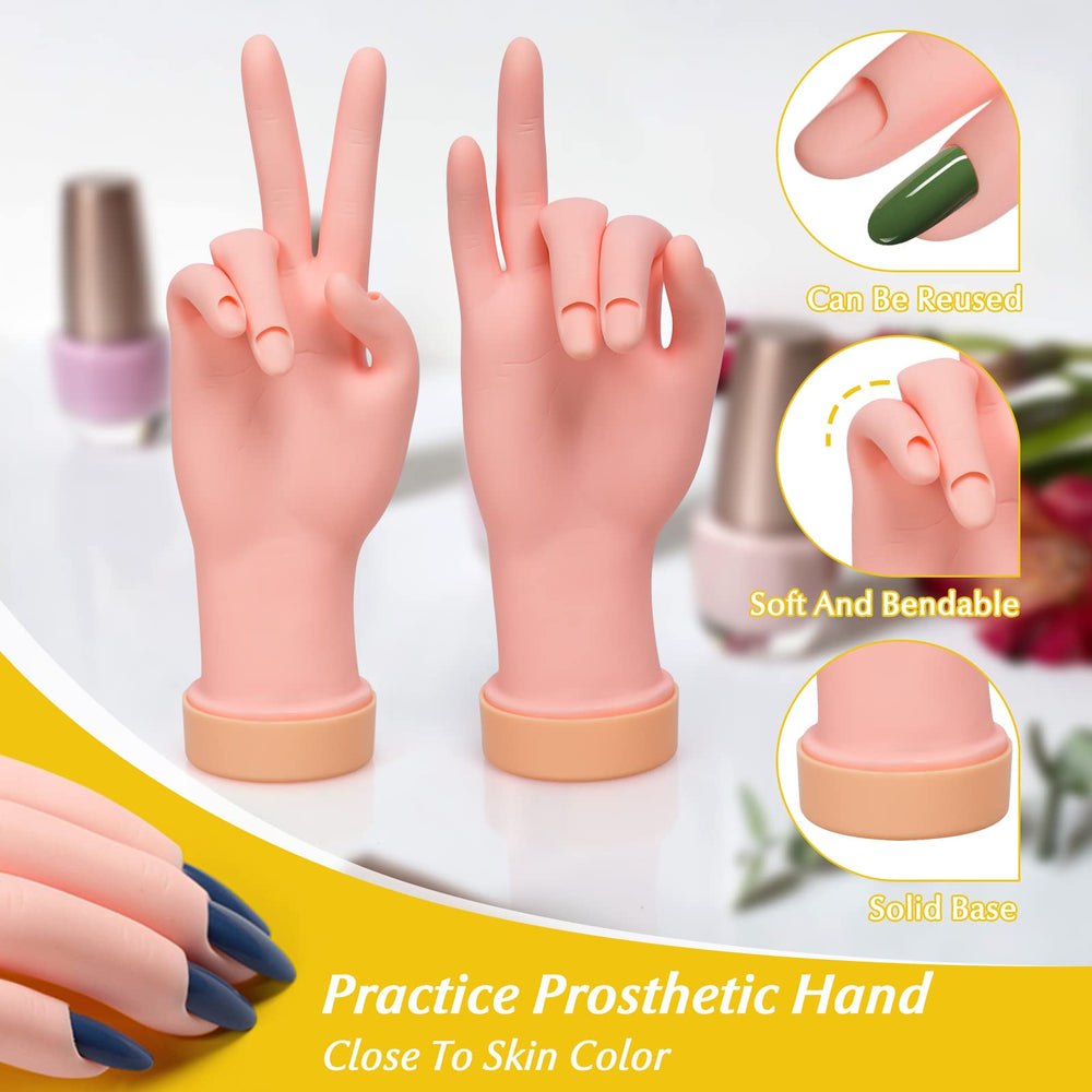 Krofaue skin-tone practice hand for natural-looking nail designs