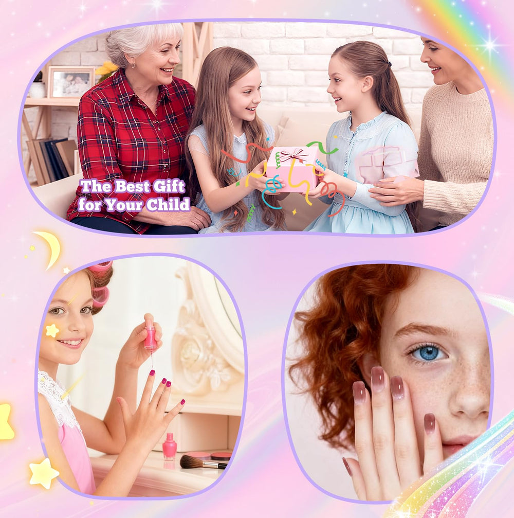 Krofaue soft gel kids nails are breathable and light