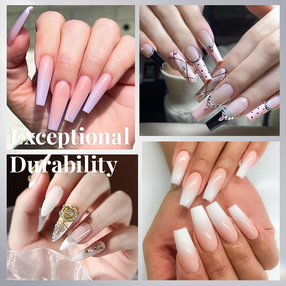 krofaue uñas estileto transparentes, estilo moderno para ocasiones especiales.