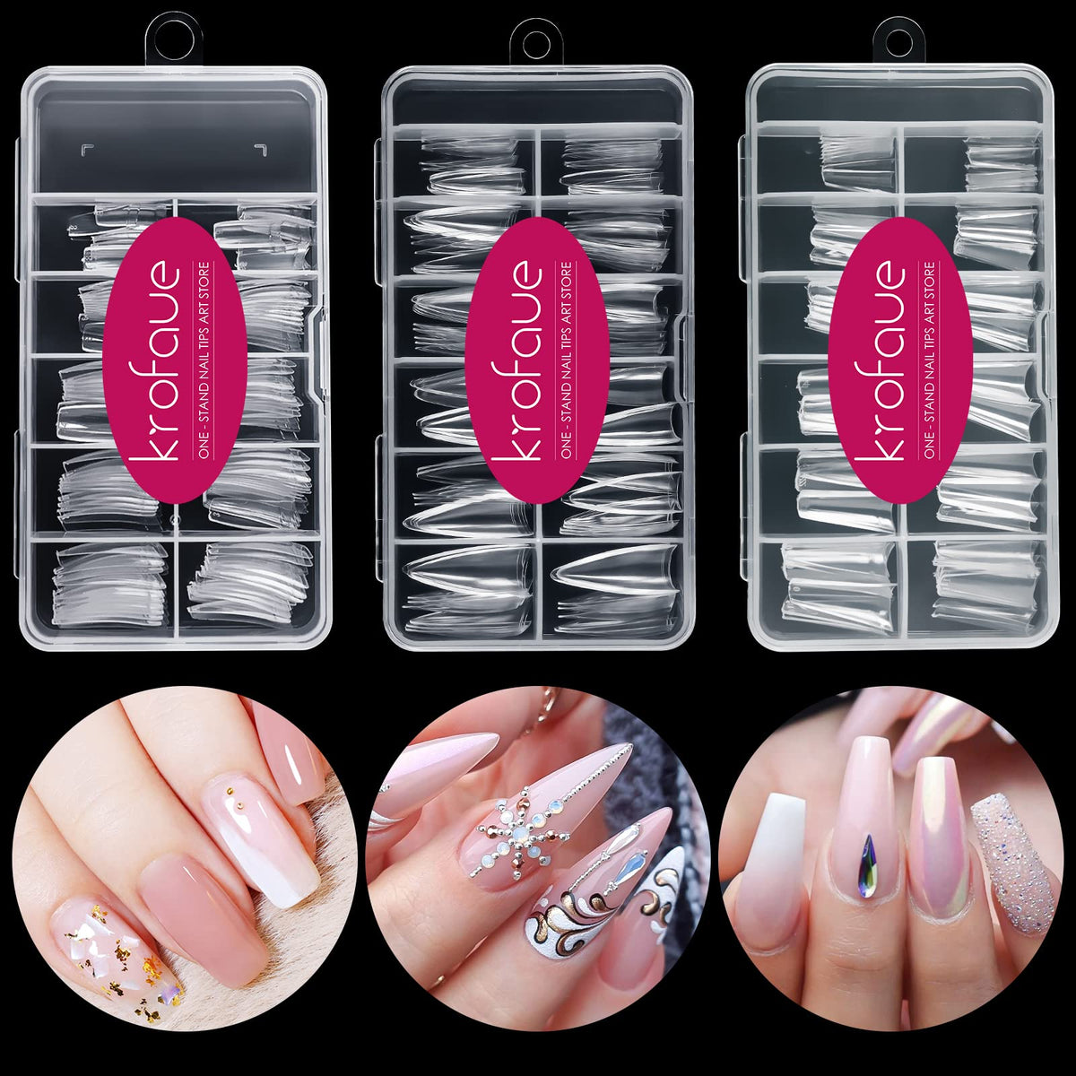 krofaue uñas frances transparentes, aspecto natural para un look elegante.