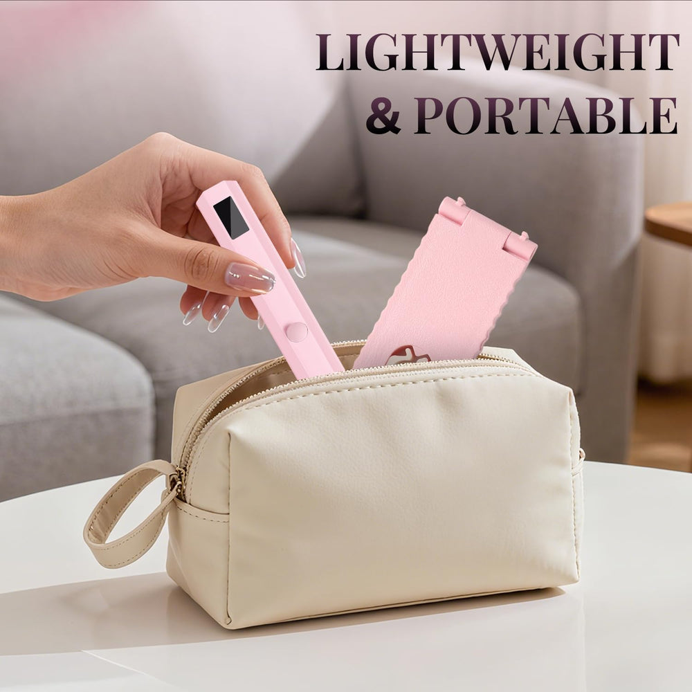 krofaue travel nail lamp enables quick polish cures while on vacation.