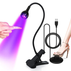 Krofaue UV nail lamp front view with hands-free foot pedal for easier curing.