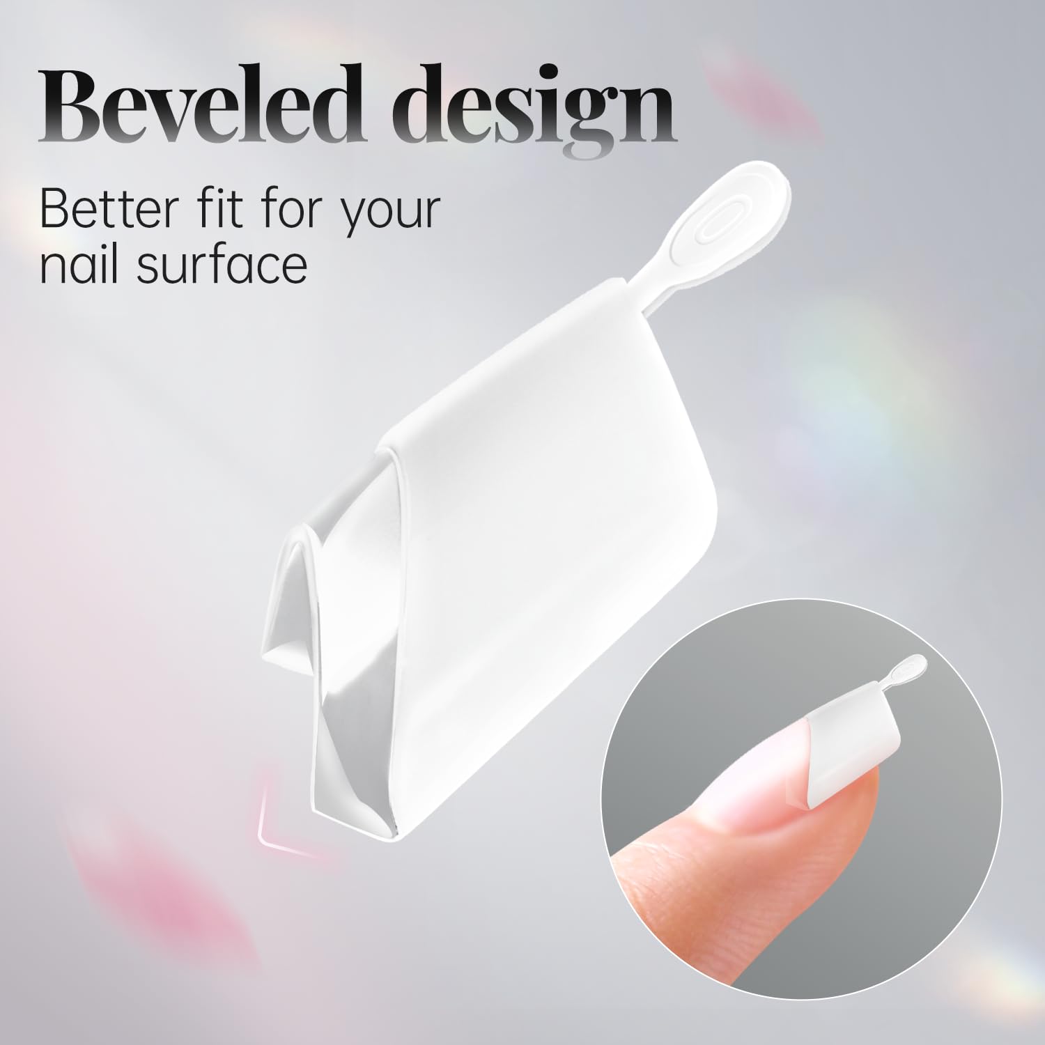 Krofaue white nail tips in 12 sizes, versatile for most fingers.