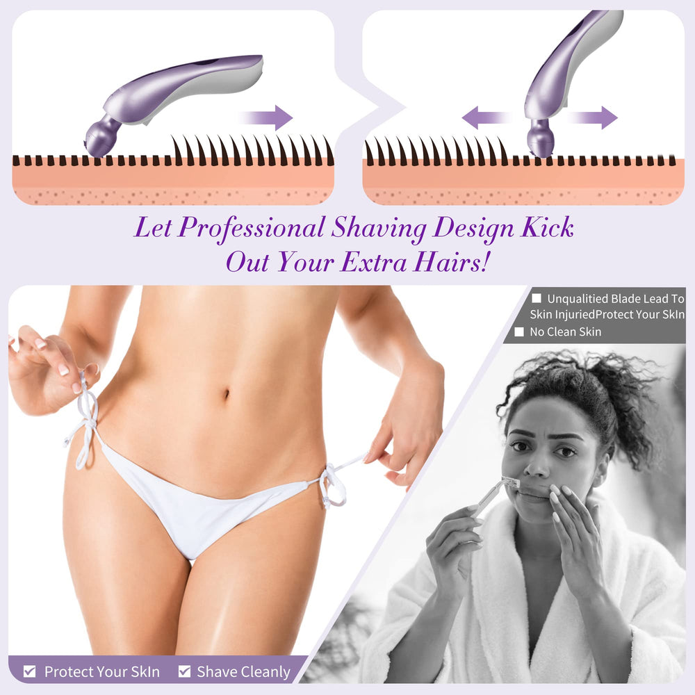 Three-blade system with 3D floating foil for smooth shaving