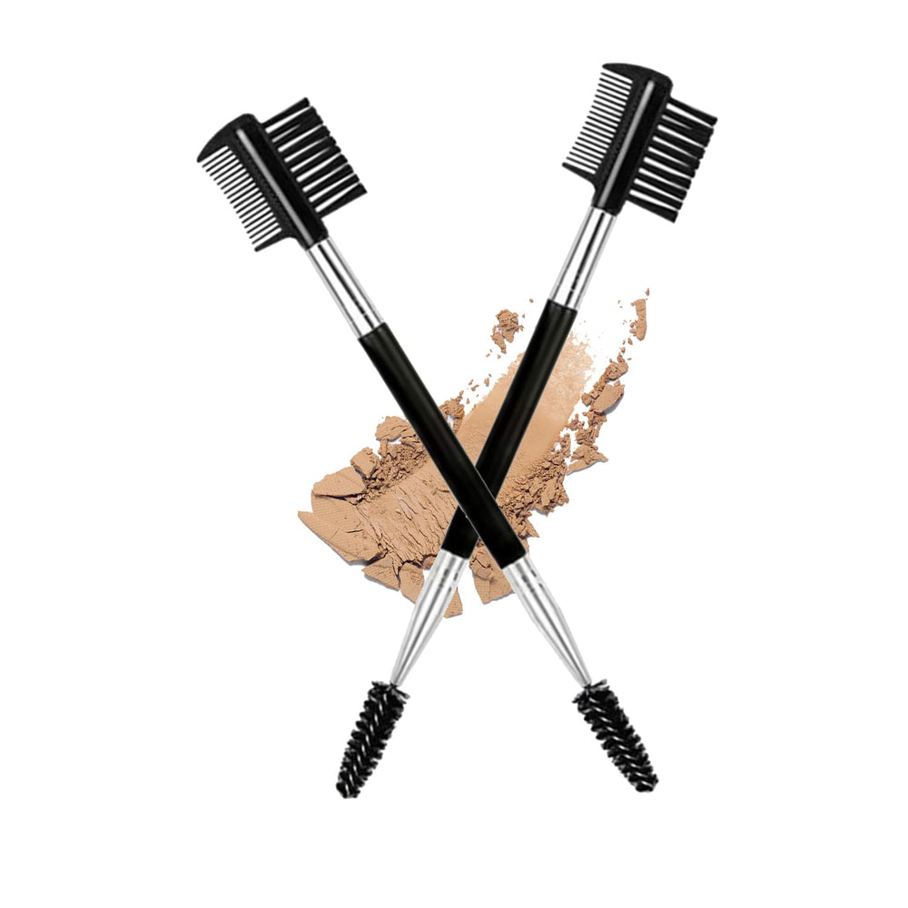 Ksvsonrvi 3-head eyebrow and eyelash brush for precise grooming and defined lashes.