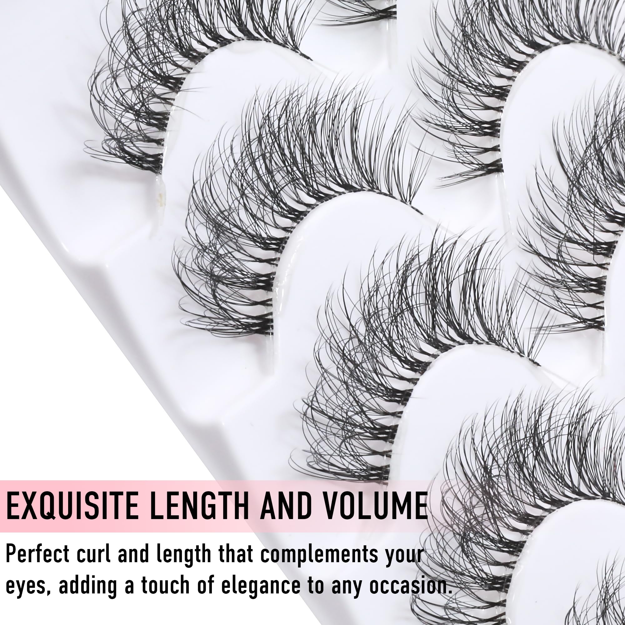 KSYOO 3D fluffy faux mink lashes add volume with a natural finish.