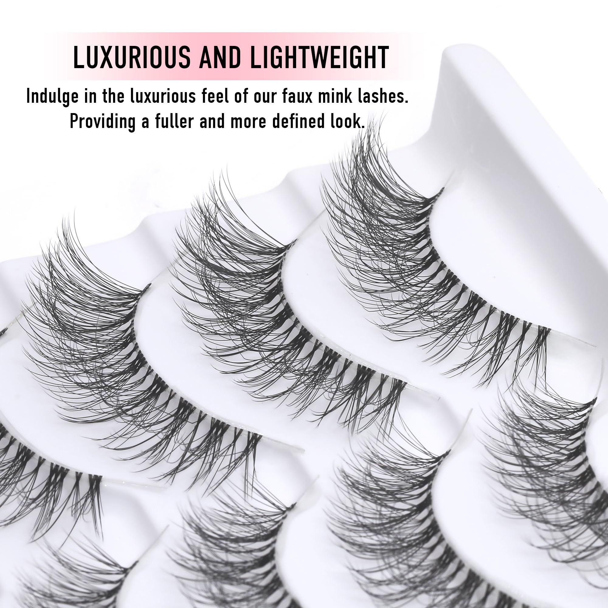 KSYOO cat-eye lashes with D curl delivering a smooth lash-line transition.