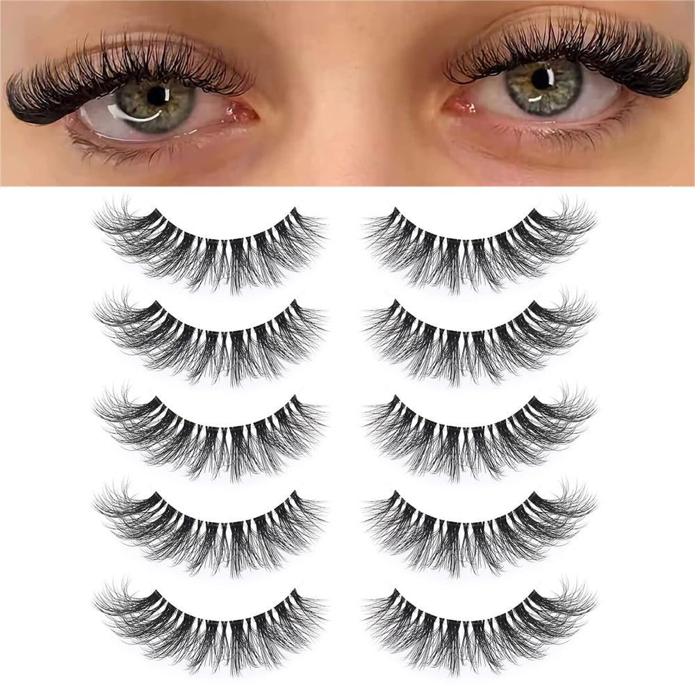 KSYOO false eyelashes Cat Eye Wispy with dramatic flutter for everyday glam