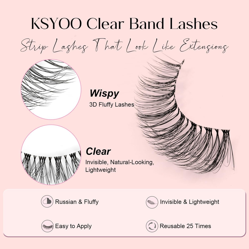 KSYOO premium faux mink lashes crafted for comfort and seamless application.
