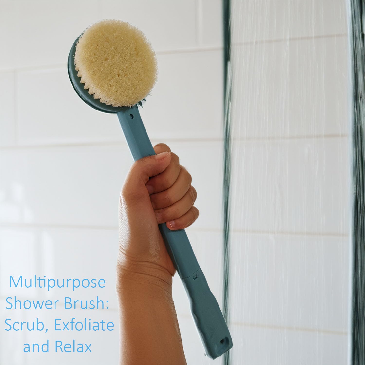 KT Deals cepillo de ducha, diseño ergonico y mango cómodo