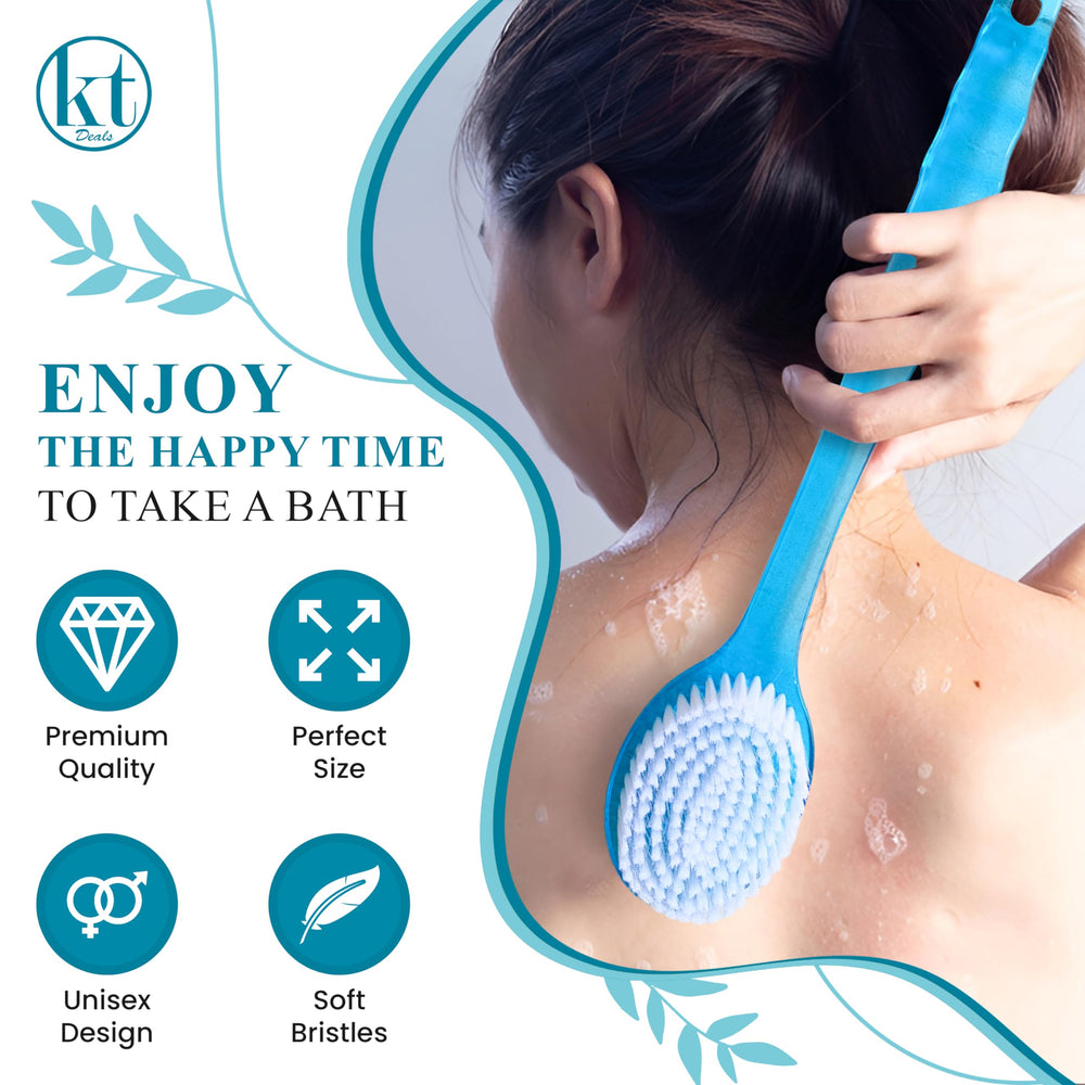 kt deals cerdas nylon suaves azul, exfoliación delicada para piel sensible.