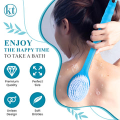 kt deals cerdas nylon suaves azul, exfoliación delicada para piel sensible.