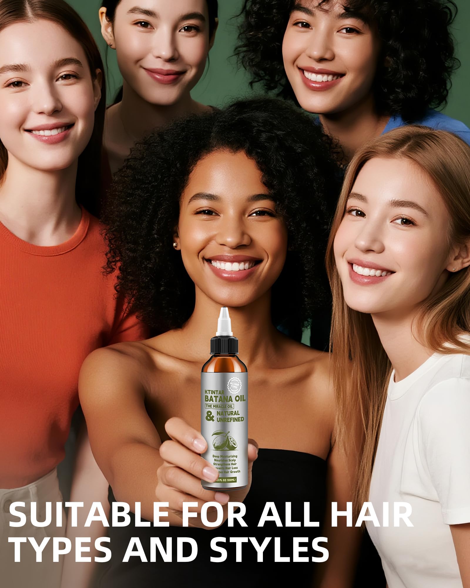 Ktintar Batana brillo natural en cabello suave y saludable.