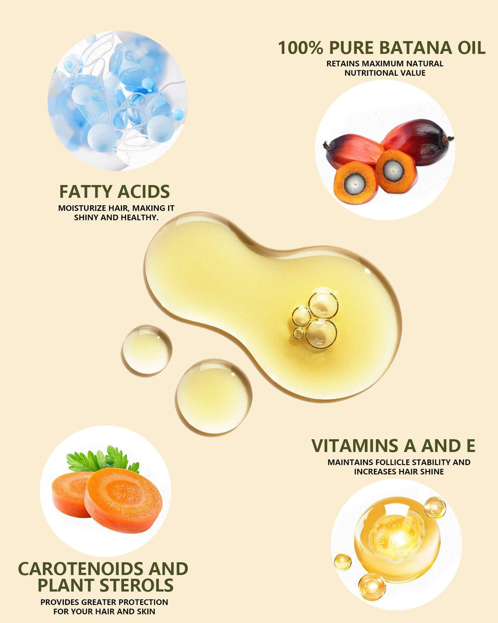 Ktintar Batana con ingredientes naturales para nutrición sostenible del cabello.