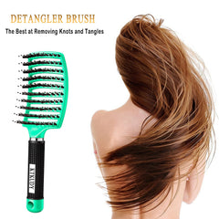 KTKUDY curved detangler for easy reach and detangling