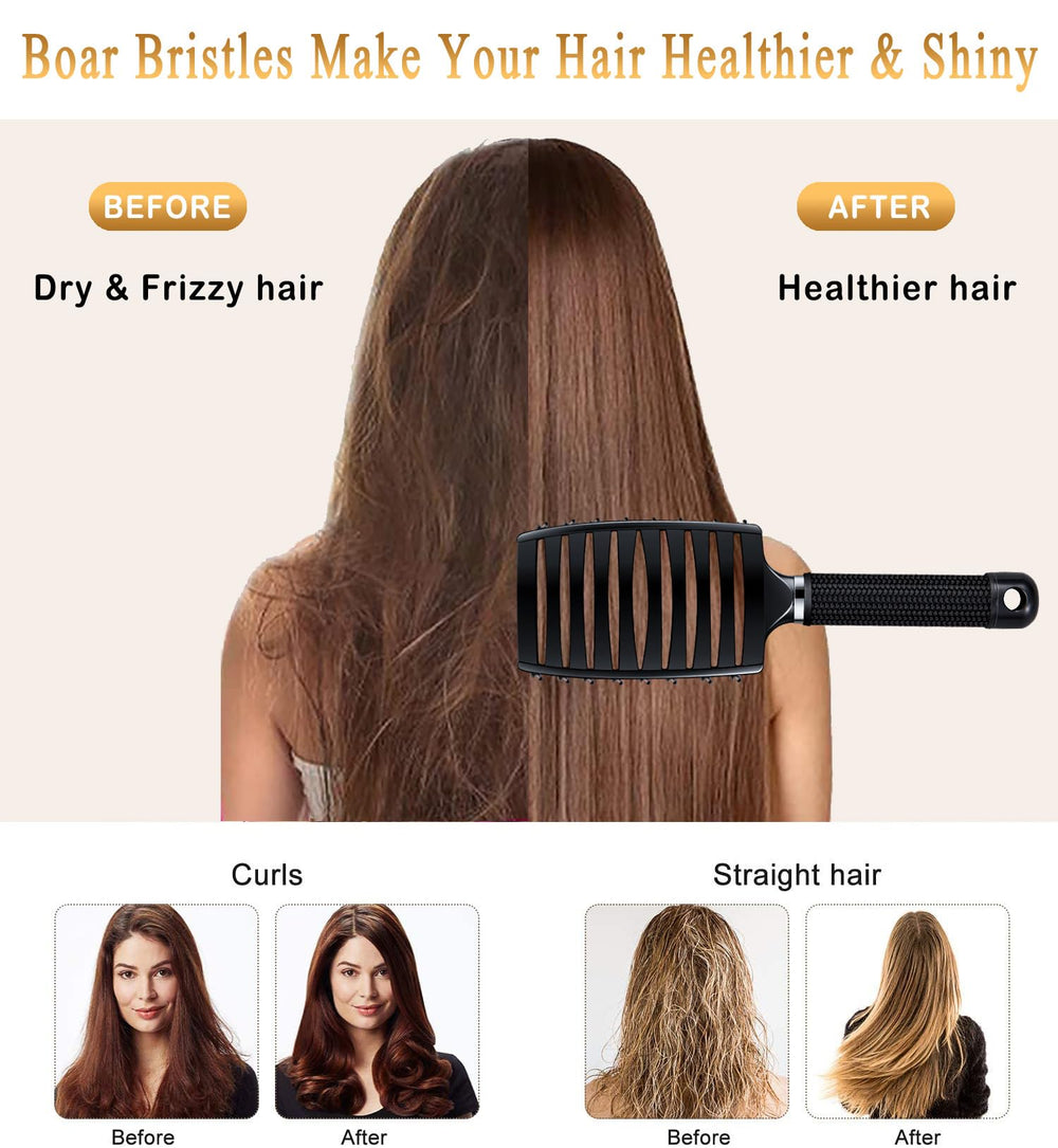 KTKUDY detangling brush vented design enables faster drying with even airflow