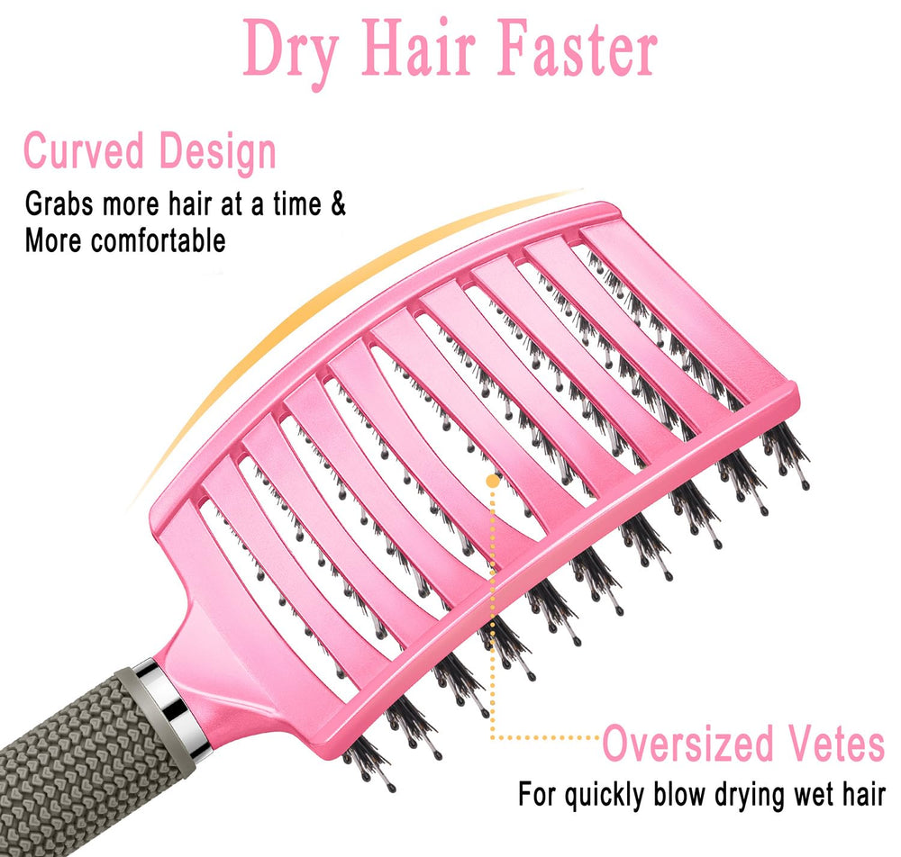 KTKUDY pink detangler suitable for all ages and hair types.