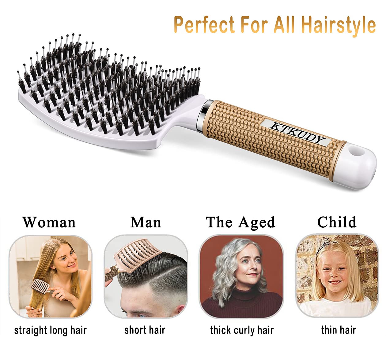 KTKUDY vented detangler speeds up blow drying for wet hair