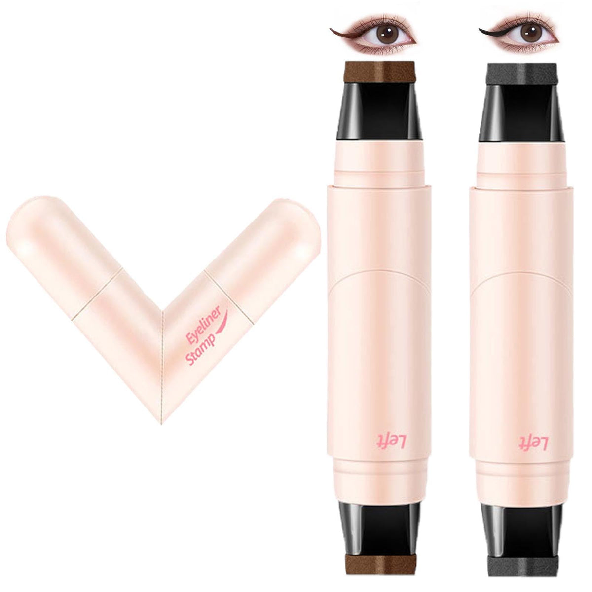 KTouler sello delineador ala izquierda negro, precisión para simetría de ojos.