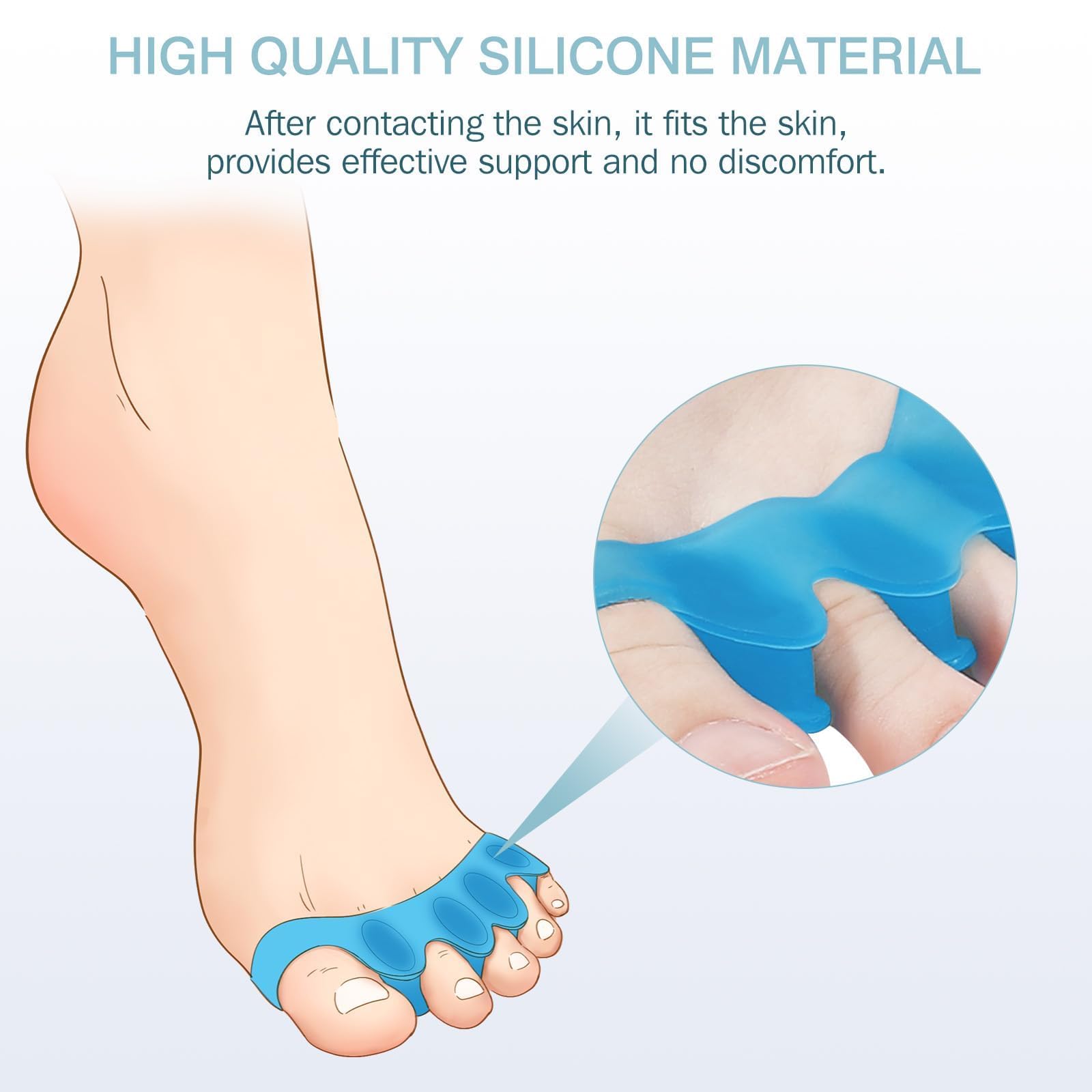 Pedi spa friendly easy to wash toe separators for home use