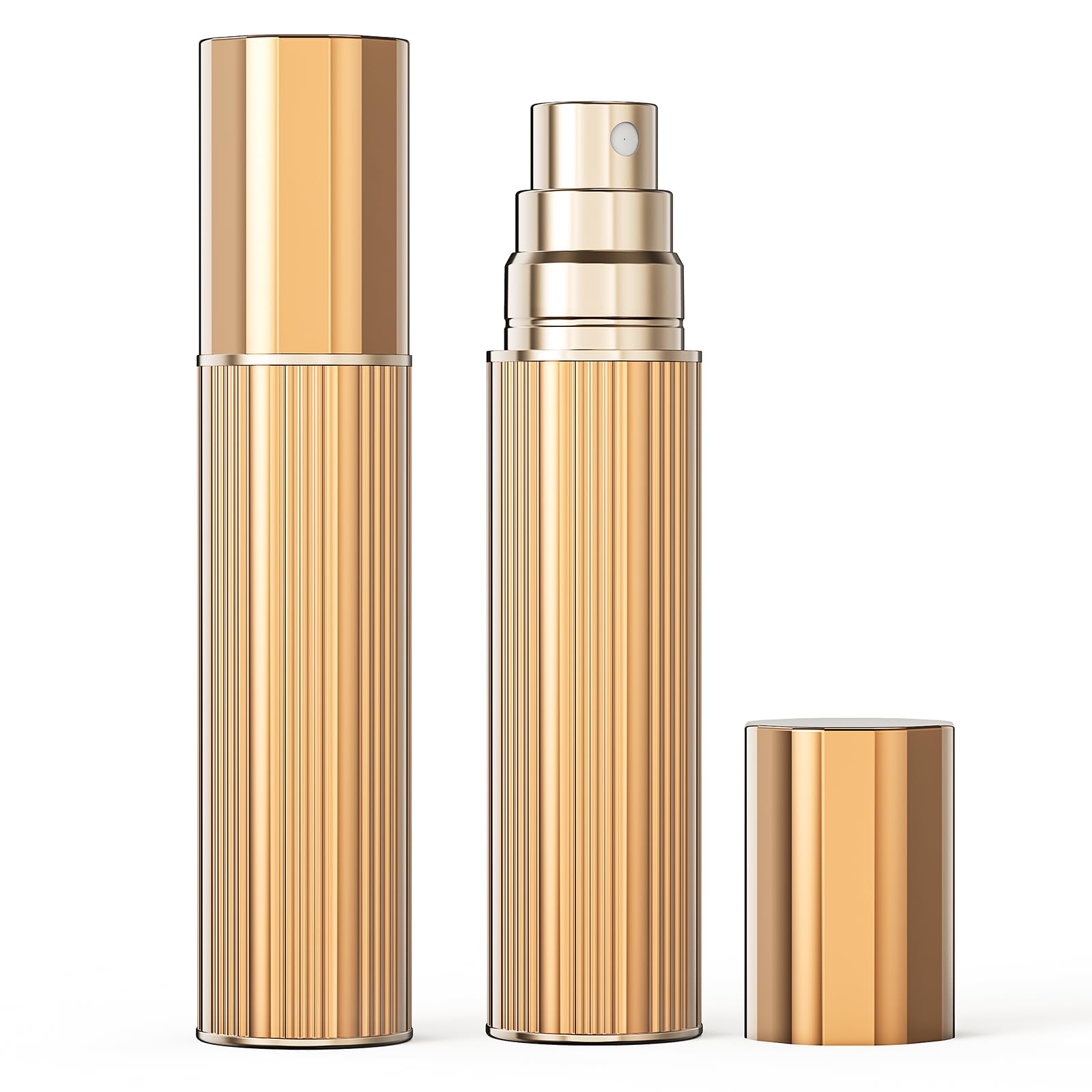 Kuangre 10ml perfume atomizer with gold case for on-the-go fragrance use