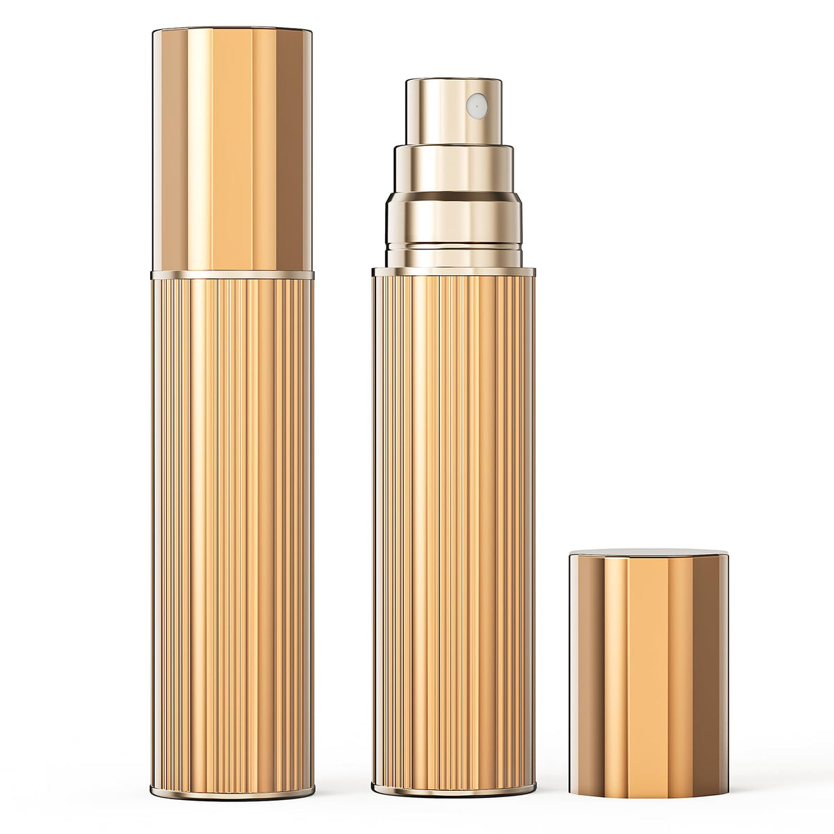 Kuangre 10ml perfume atomizer with gold case for on-the-go fragrance use