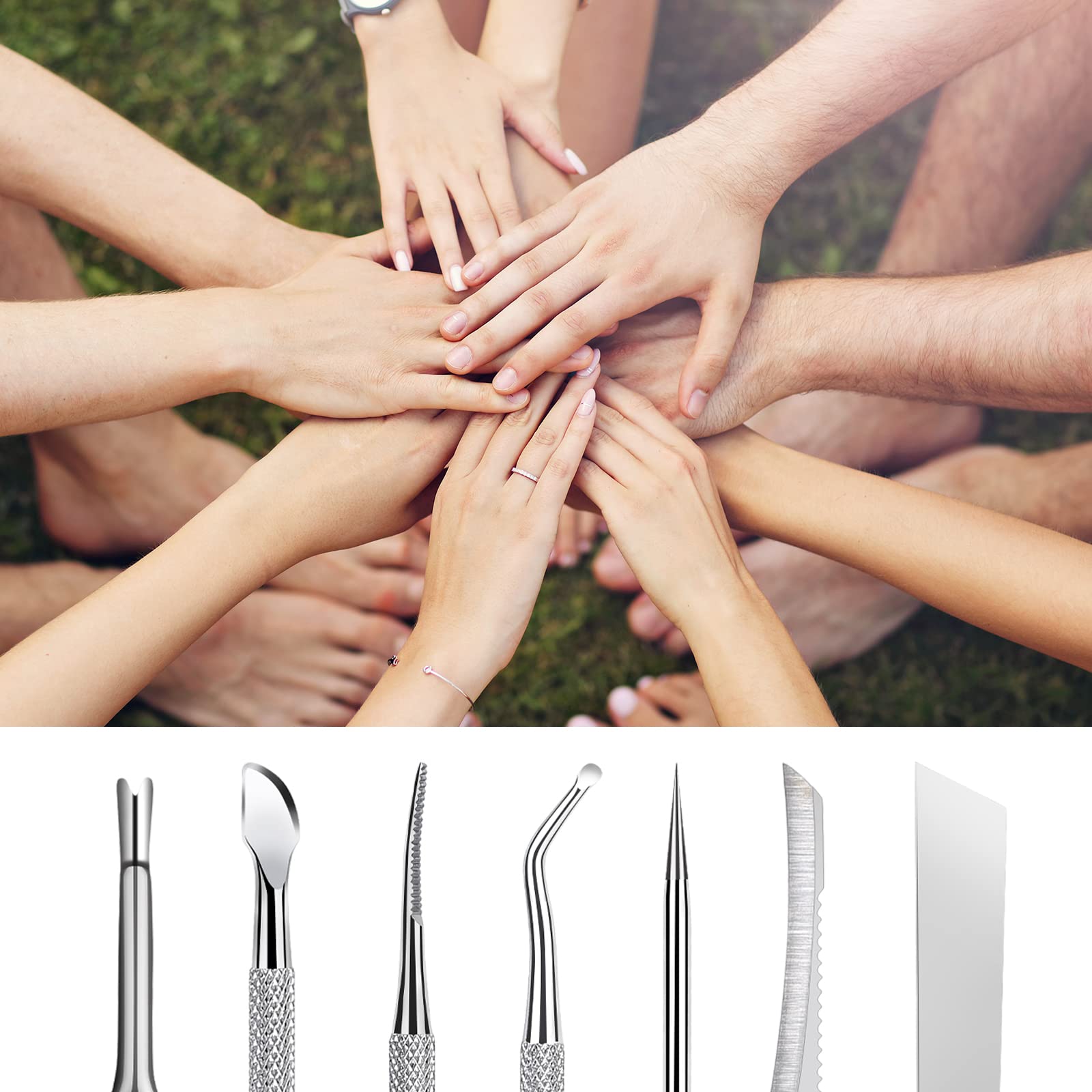 KuanStore 7-piece set arranged for easy selection and access