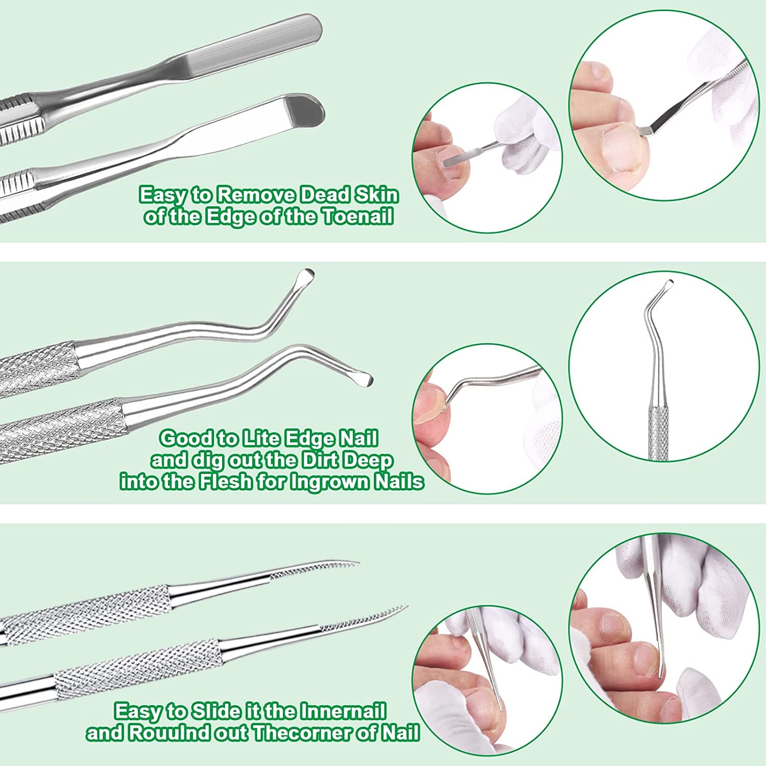 KuanStore rust-resistant materials ensure long-lasting toenail care tools