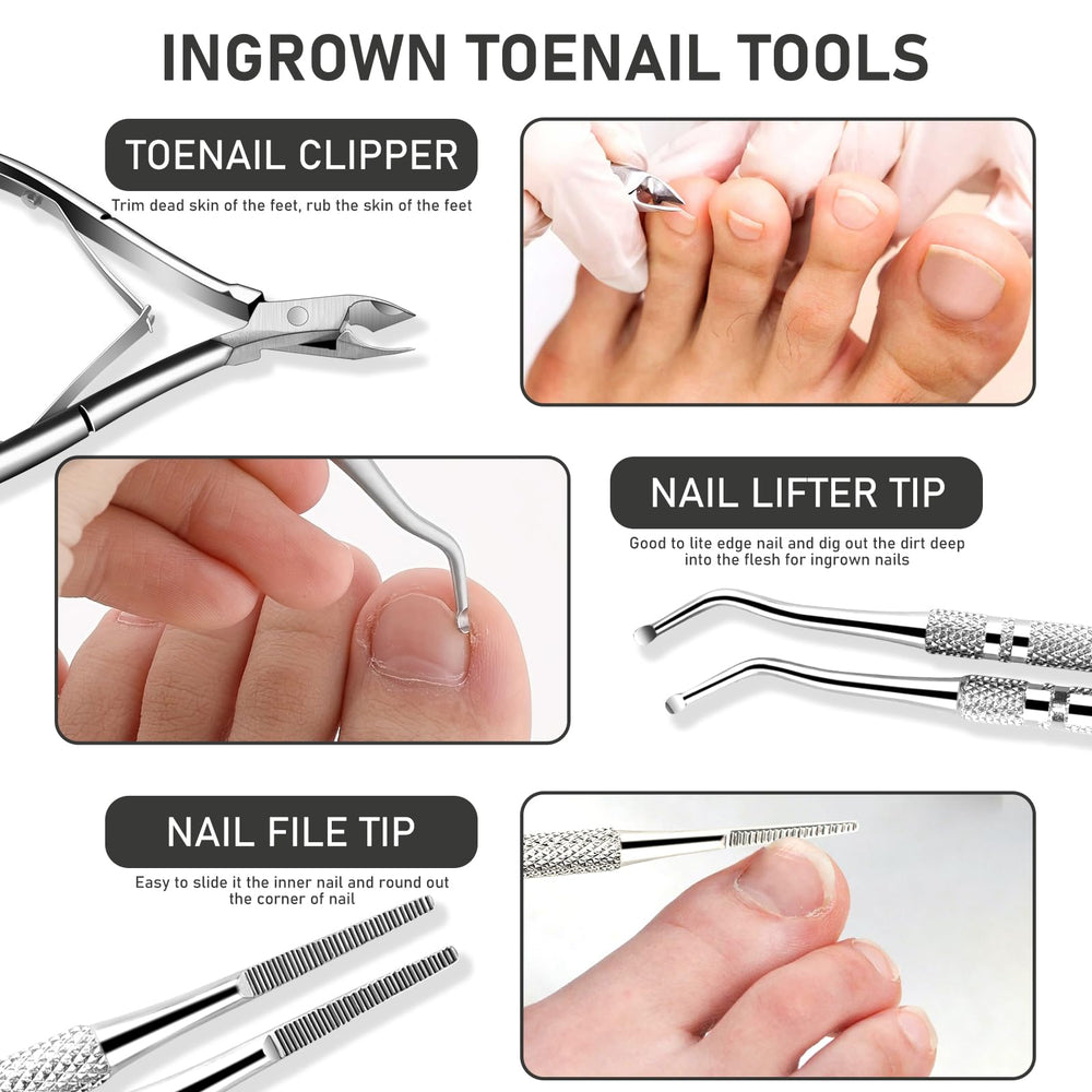 KuanStore toenail lifters in angled design for safe lifting.