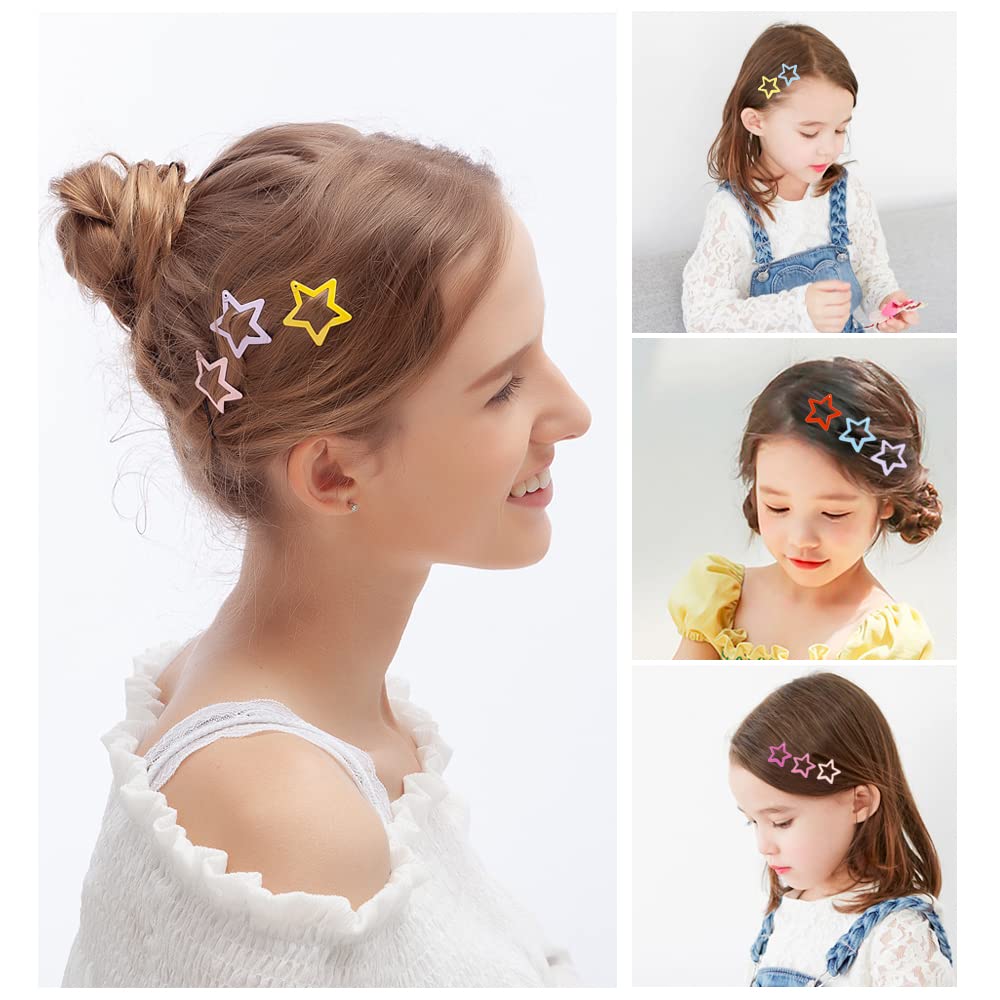 Pinzas de estrella en colores mezclados para estilos variados.