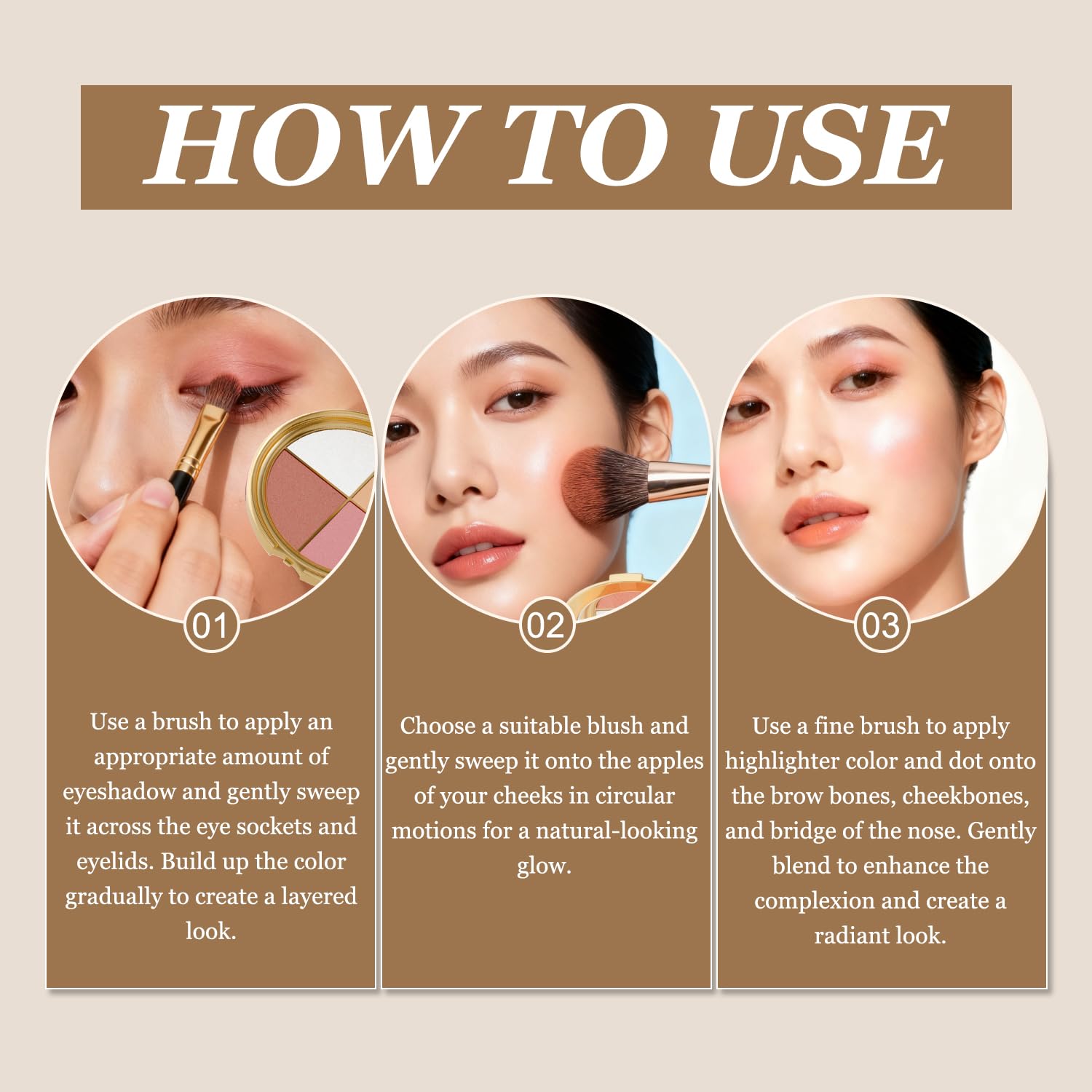 Kit de maquillaje Kubot 4 en 1 para estilos rápidos.