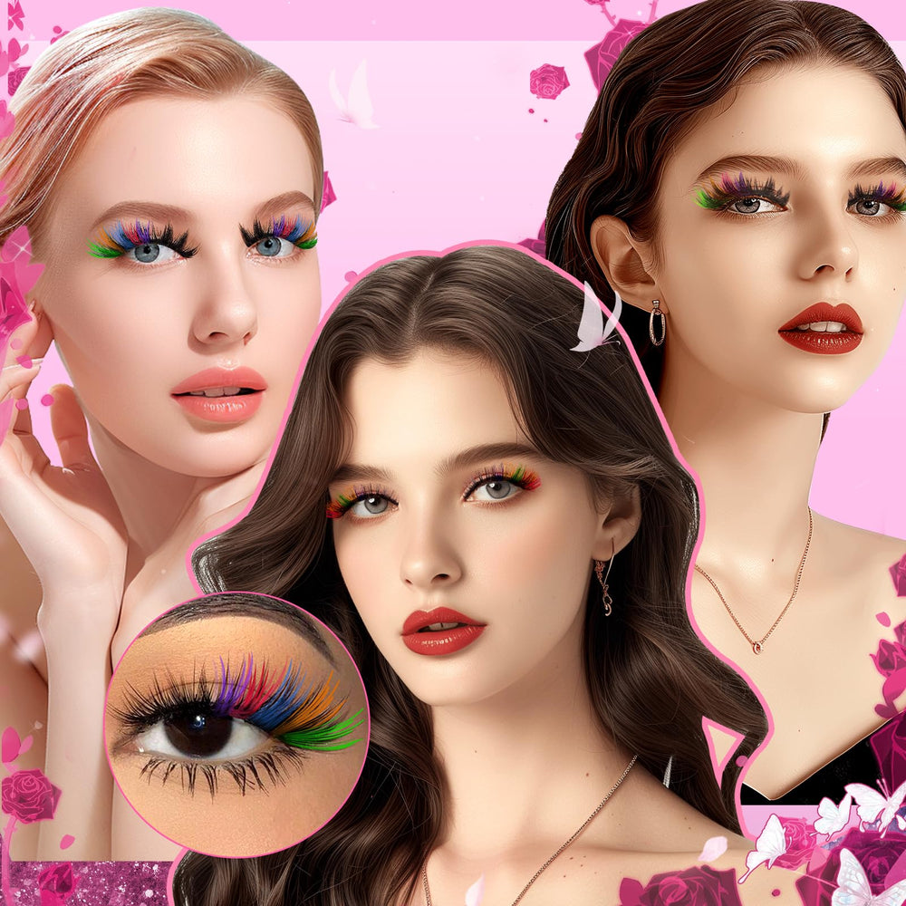 KUCKOW 16mm colored lashes providing dramatic, playful volume.