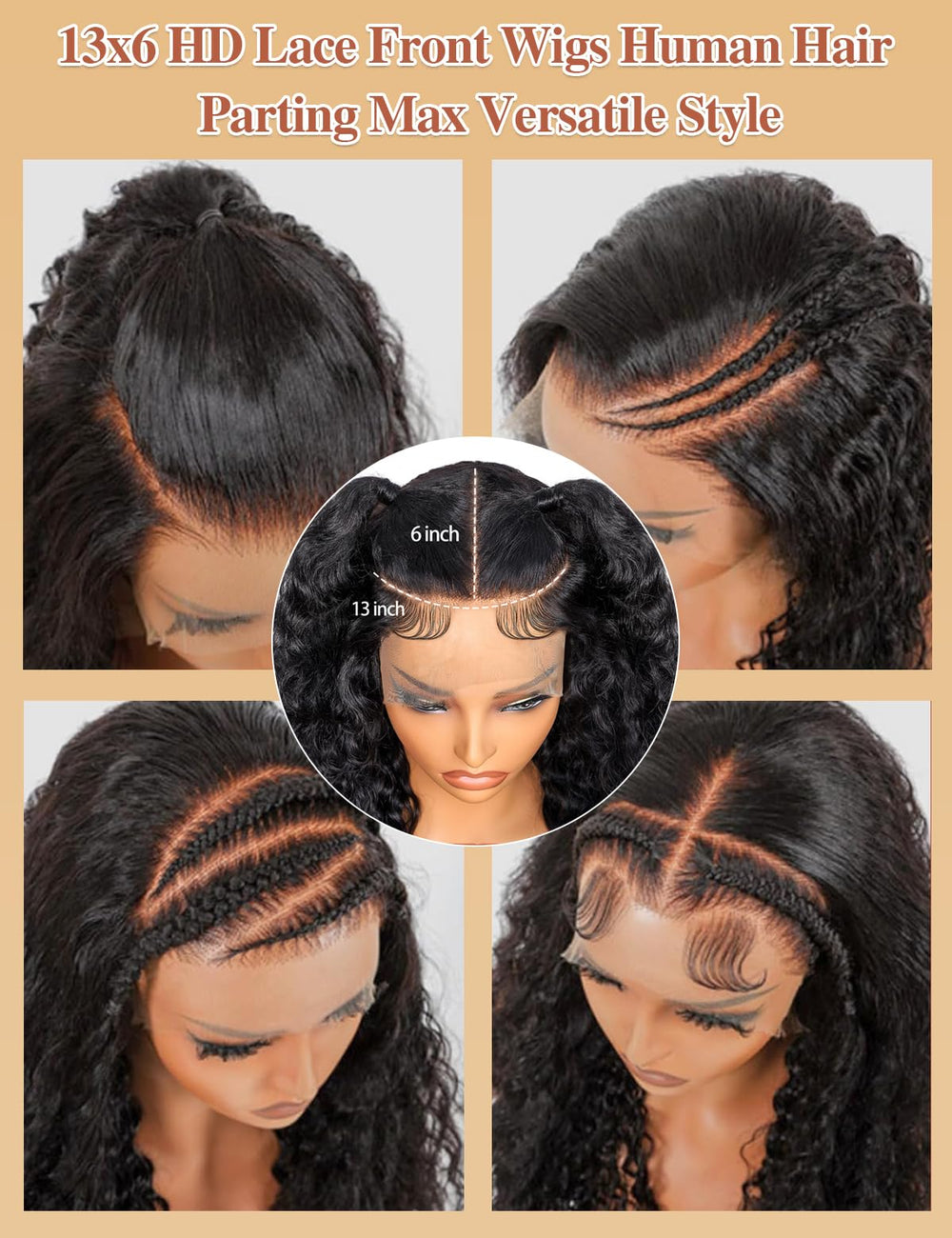 Kucmir 200-density deep wave wig close-up shows luxurious fullness