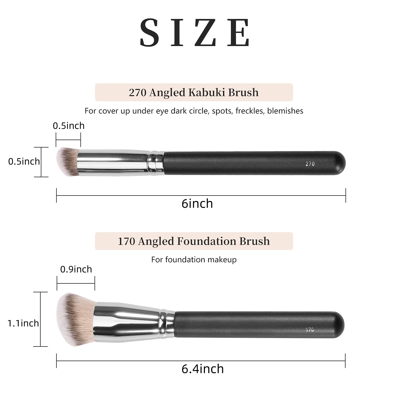Kugge kabuki brush applying makeup with even strokes