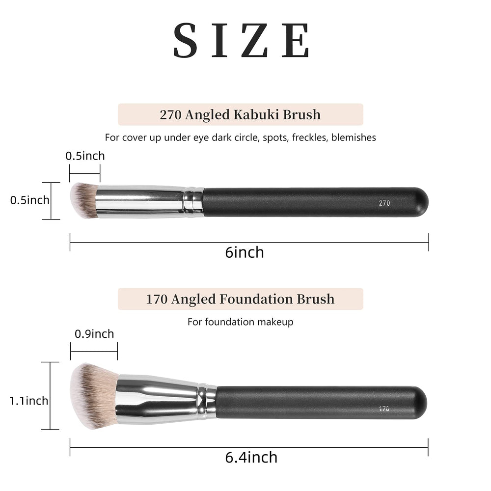 Kugge kabuki brush applying makeup with even strokes