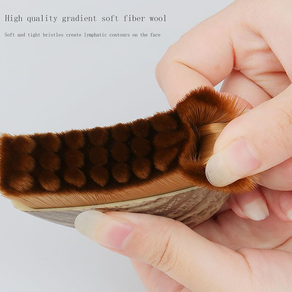 KUHEE ergonomic face brush handle design enhances grip during facial massage