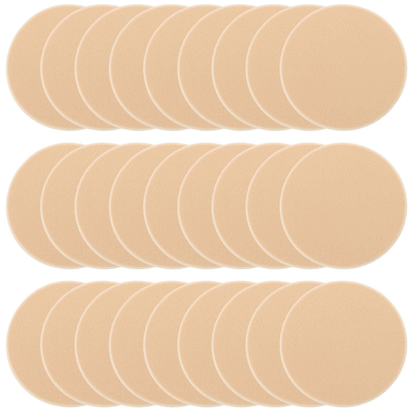 Kukiwhy 25-piece round soft makeup sponges pack for versatile blending