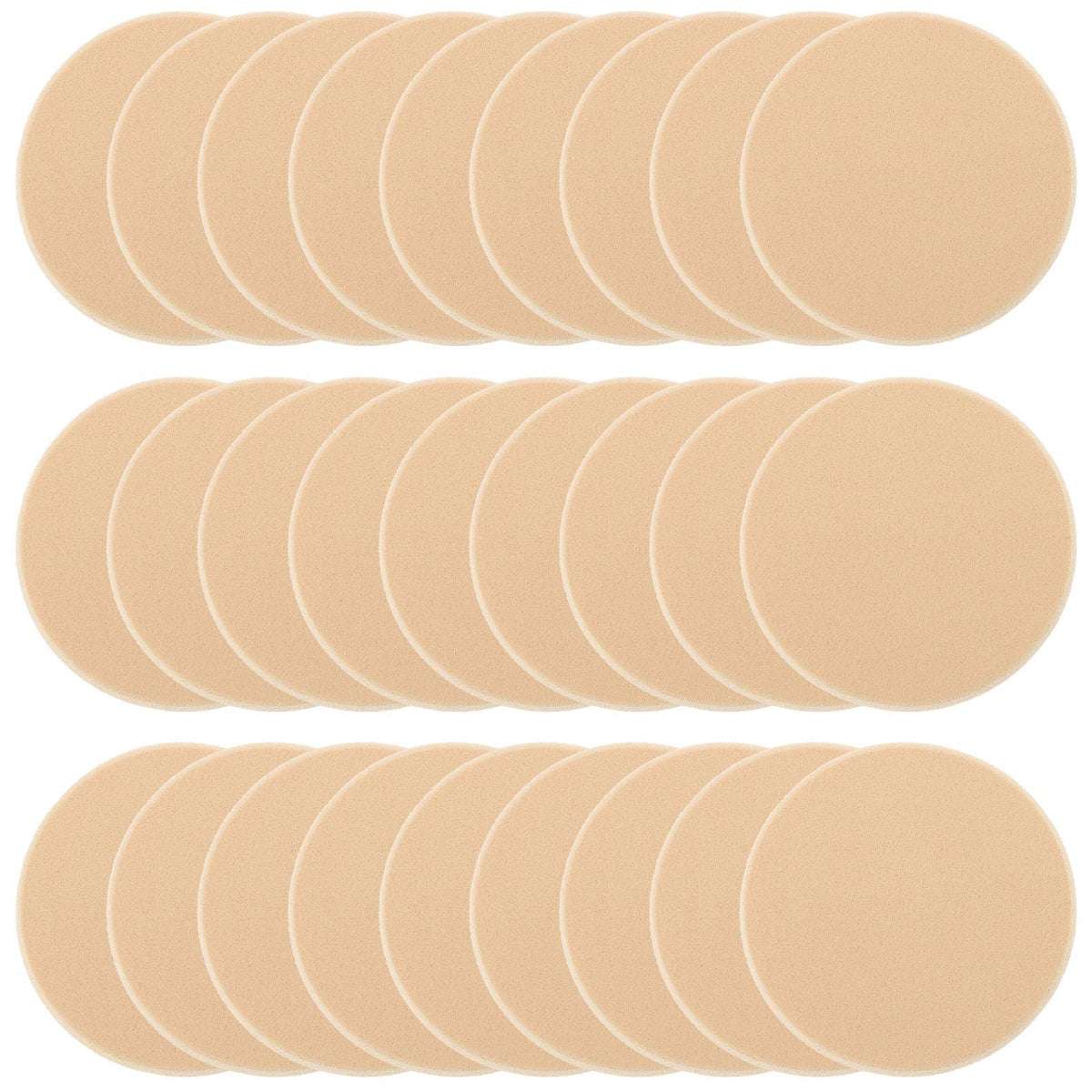 Kukiwhy 25-piece round soft makeup sponges pack for versatile blending