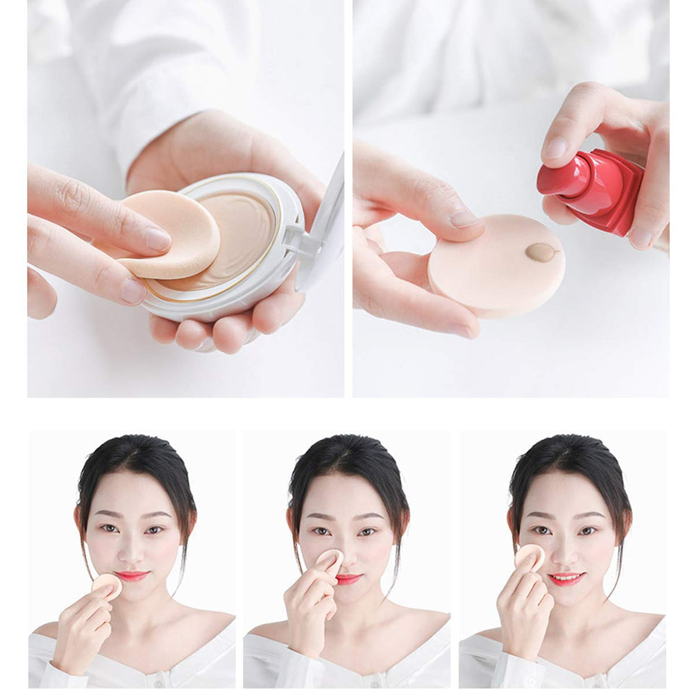 Kukiwhy face foundation application with dry or wet use