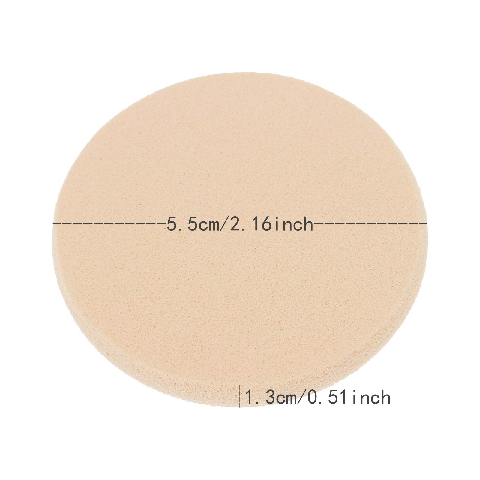 Kukiwhy round powder puff close-up showing fluffy texture for smooth powder